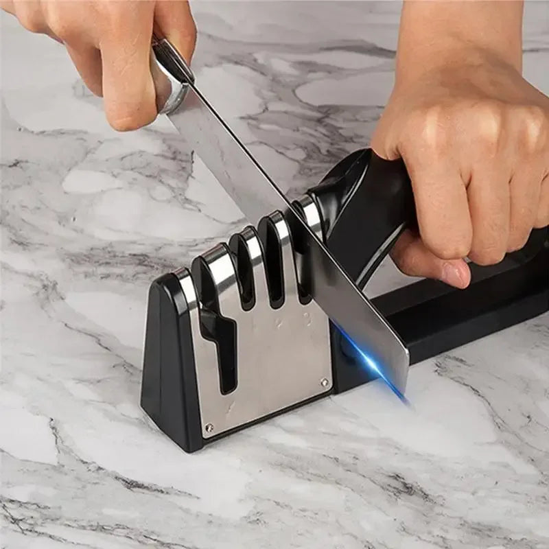 4-Stage Professional Knife Sharpener — Razor Sharp in Seconds
