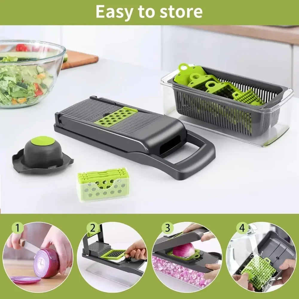 Picador Multifuncional de Verduras 14 en 1